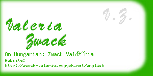 valeria zwack business card